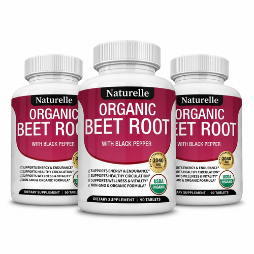 Organic Beet Root Tablets (3-Pack)